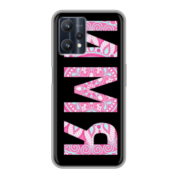 Силиконовый чехол на Realme 9 Pro с принтом ИМЯ