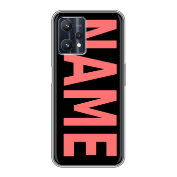 Силиконовый чехол на Realme 9 Pro с принтом NAME