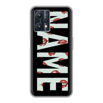 Силиконовый чехол на Realme 9 Pro с принтом NAME