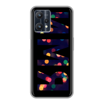 Силиконовый чехол на Realme 9 Pro с принтом ИМЯ