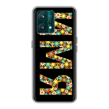 Силиконовый чехол на Realme 9 Pro Plus с принтом ИМЯ