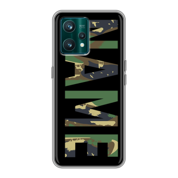 Силиконовый чехол на Realme 9 Pro Plus с принтом NAME