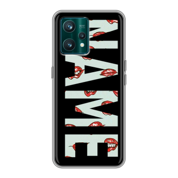 Силиконовый чехол на Realme 9 Pro Plus с принтом NAME