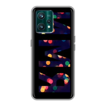 Силиконовый чехол на Realme 9 Pro Plus с принтом ИМЯ