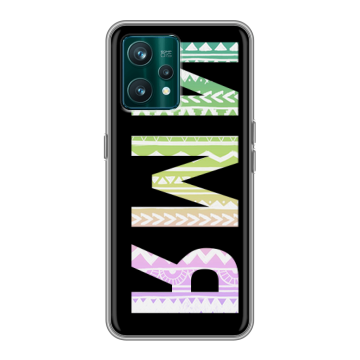 Силиконовый чехол на Realme 9 Pro Plus с принтом ИМЯ