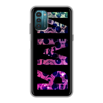 Силиконовый чехол на Nokia G21 с принтом ИМЯ
