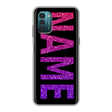 Силиконовый чехол на Nokia G21 с принтом NAME