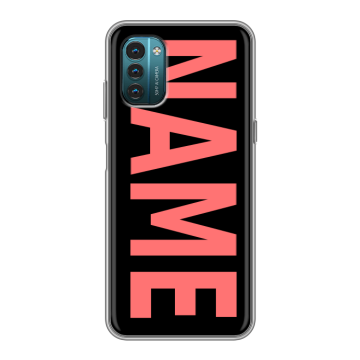Силиконовый чехол на Nokia G21 с принтом NAME