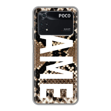 Силиконовый чехол на Xiaomi Poco M4 Pro 4G с принтом NAME