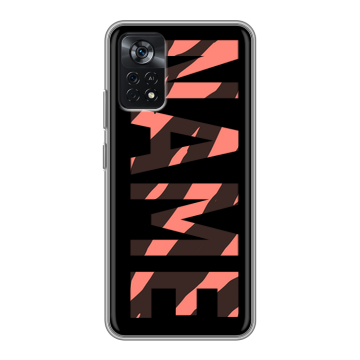 Силиконовый чехол на Xiaomi Poco X4 Pro 5G с принтом NAME
