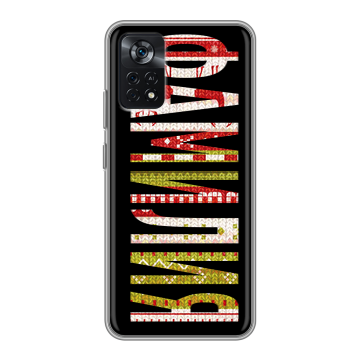 Силиконовый чехол на Xiaomi Poco X4 Pro 5G с принтом ФАМИЛИЯ