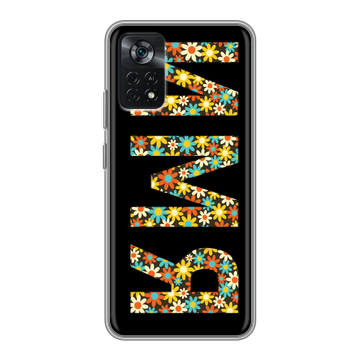 Силиконовый чехол на Xiaomi Poco X4 Pro 5G с принтом ИМЯ