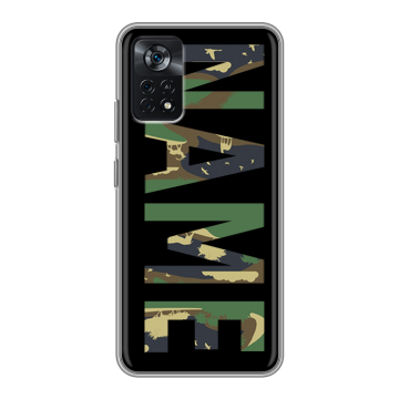 Силиконовый чехол на Xiaomi Poco X4 Pro 5G с принтом NAME