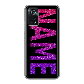 Силиконовый чехол на Xiaomi Poco X4 Pro 5G с принтом NAME