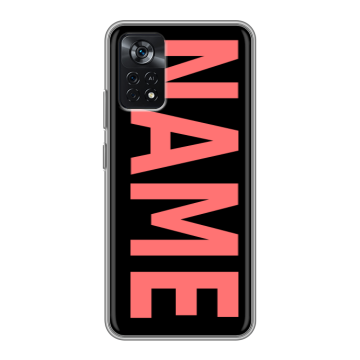 Силиконовый чехол на Xiaomi Poco X4 Pro 5G с принтом NAME