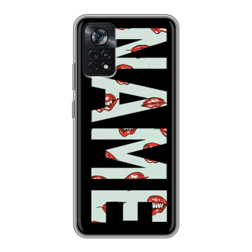 Силиконовый чехол на Xiaomi Poco X4 Pro 5G с принтом NAME