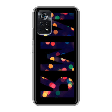 Силиконовый чехол на Xiaomi Poco X4 Pro 5G с принтом ИМЯ