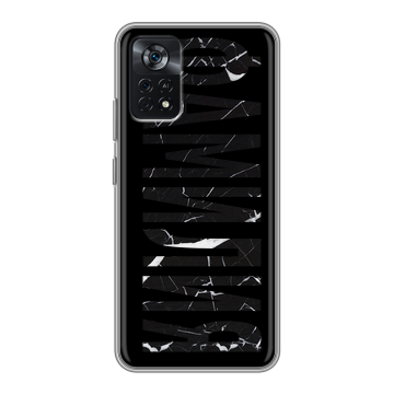 Силиконовый чехол на Xiaomi Poco X4 Pro 5G с принтом ФАМИЛИЯ