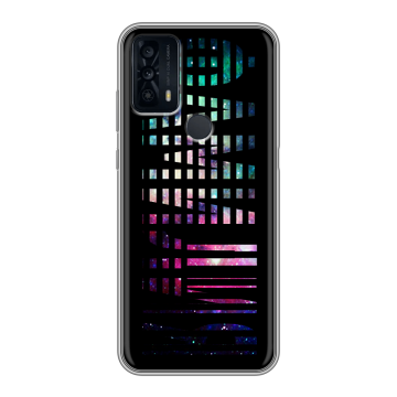 Силиконовый чехол на TCL 20B с принтом ФАМИЛИЯ