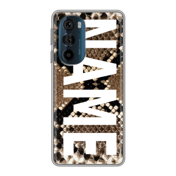 Силиконовый чехол на Motorola Edge 30 Pro с принтом NAME