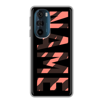 Силиконовый чехол на Motorola Edge 30 Pro с принтом NAME