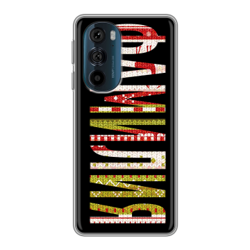 Силиконовый чехол на Motorola Edge 30 Pro с принтом ФАМИЛИЯ