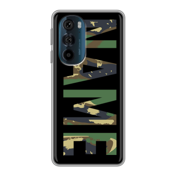Силиконовый чехол на Motorola Edge 30 Pro с принтом NAME
