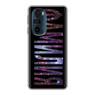 Силиконовый чехол на Motorola Edge 30 Pro с принтом ФАМИЛИЯ