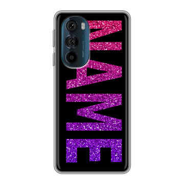 Силиконовый чехол на Motorola Edge 30 Pro с принтом NAME