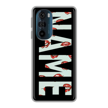 Силиконовый чехол на Motorola Edge 30 Pro с принтом NAME
