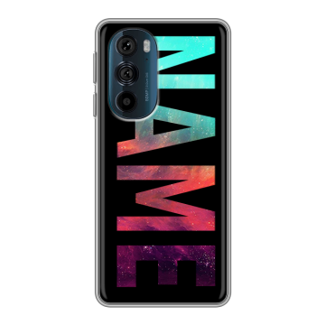 Силиконовый чехол на Motorola Edge 30 Pro с принтом NAME