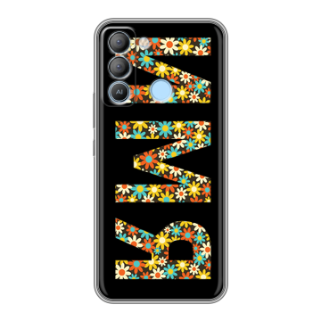 Силиконовый чехол на Tecno Pop 5 LTE с принтом ИМЯ