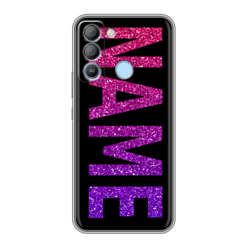 Силиконовый чехол на Tecno Pop 5 LTE с принтом NAME