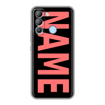 Силиконовый чехол на Tecno Pop 5 LTE с принтом NAME