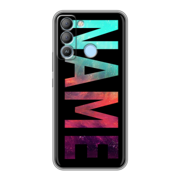 Силиконовый чехол на Tecno Pop 5 LTE с принтом NAME