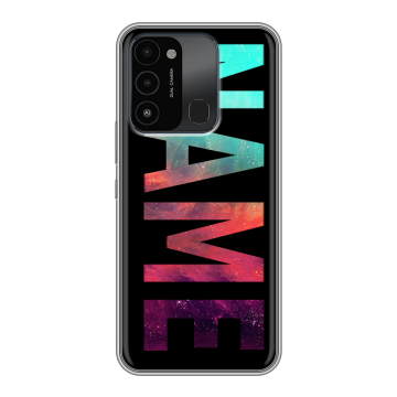 Силиконовый противоударный чехол на Tecno Spark Go 2022 с принтом NAME