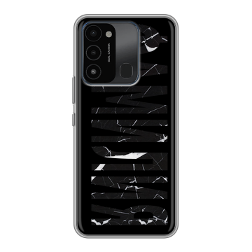 Силиконовый противоударный чехол на Tecno Spark 8C с принтом ФАМИЛИЯ