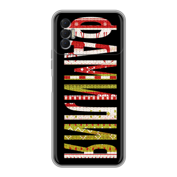 Силиконовый чехол на Tecno Spark 8P с принтом ФАМИЛИЯ