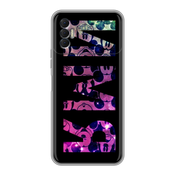 Силиконовый чехол на Tecno Spark 8P с принтом ИМЯ