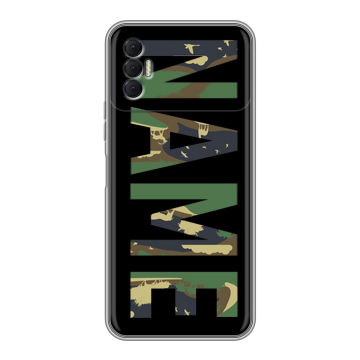 Силиконовый чехол на Tecno Spark 8P с принтом NAME