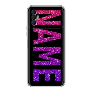 Силиконовый чехол на Tecno Spark 8P с принтом NAME