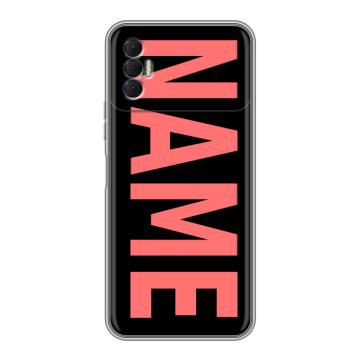 Силиконовый чехол на Tecno Spark 8P с принтом NAME