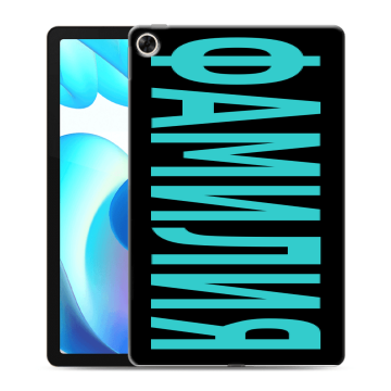 Силиконовый чехол на Realme Pad с принтом ФАМИЛИЯ