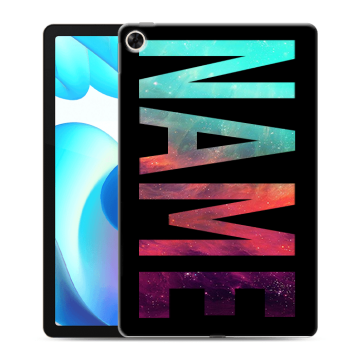 Силиконовый чехол на Realme Pad с принтом NAME
