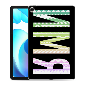 Силиконовый чехол на Realme Pad с принтом ИМЯ