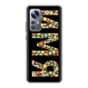 Силиконовый чехол на Xiaomi 12 с принтом ИМЯ