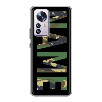 Силиконовый чехол на Xiaomi 12 Pro с принтом NAME