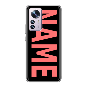 Силиконовый чехол на Xiaomi 12 Pro с принтом NAME