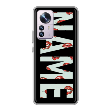Силиконовый чехол на Xiaomi 12 Pro с принтом NAME