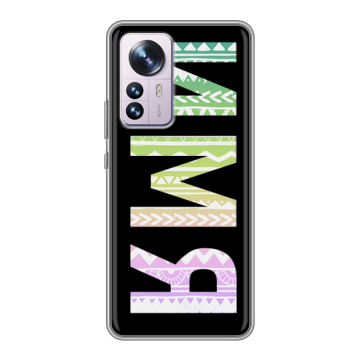 Силиконовый чехол на Xiaomi 12 Pro с принтом ИМЯ